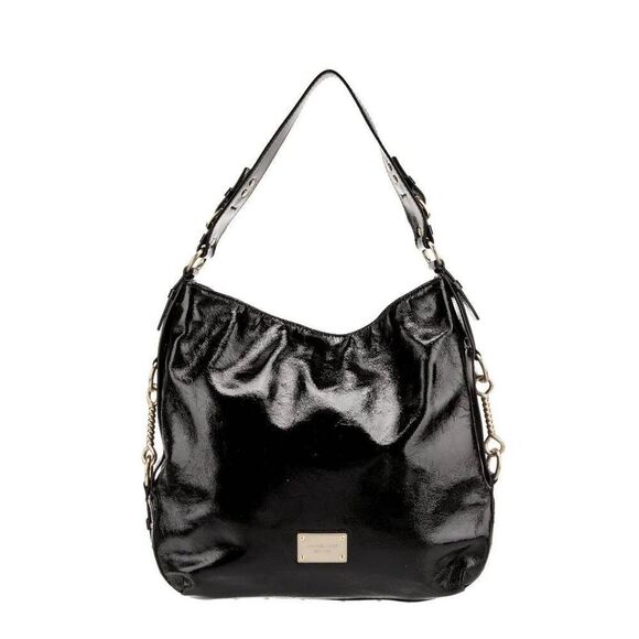 Pretty Vintage MICHAEL KORS Black Patent Leather Shoulder Bag - Picture 1 of 11